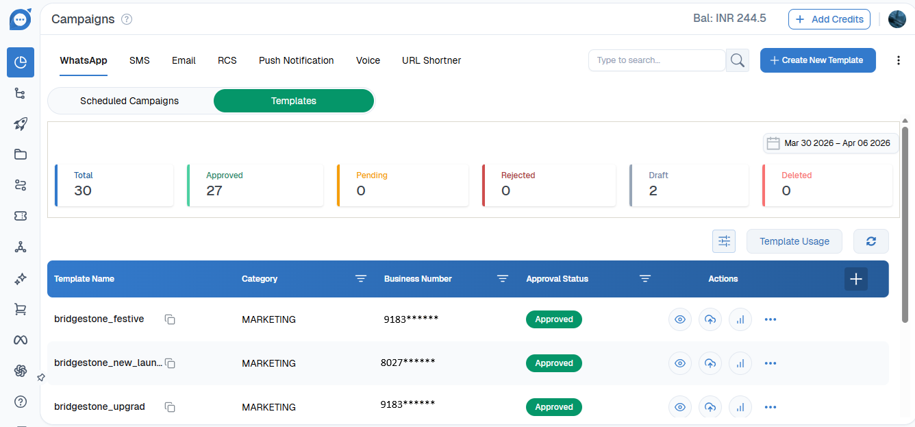 Creating a WhatsApp Template Process