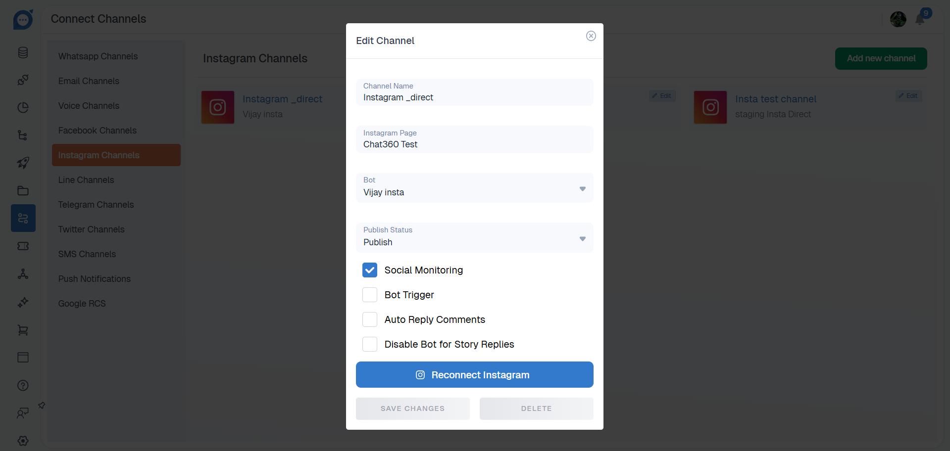 Instagram Setup and Configuration