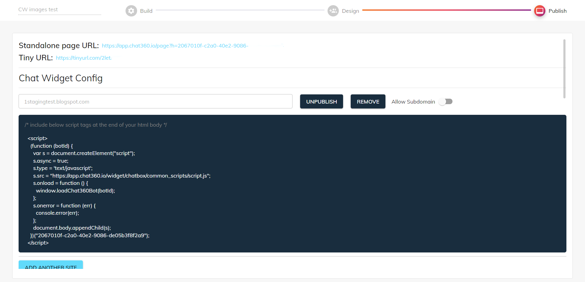 Web Bot Deployment Steps