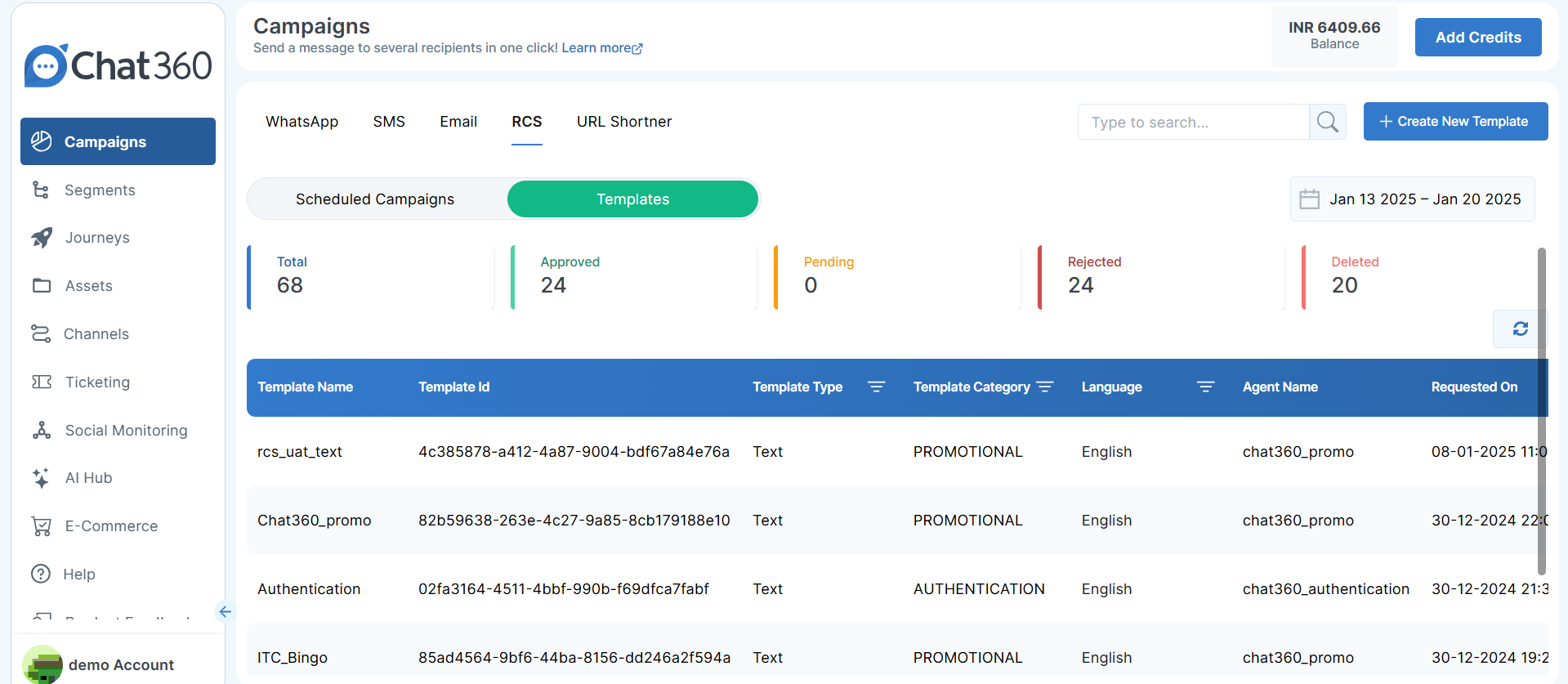 Configuring an RCS Channel