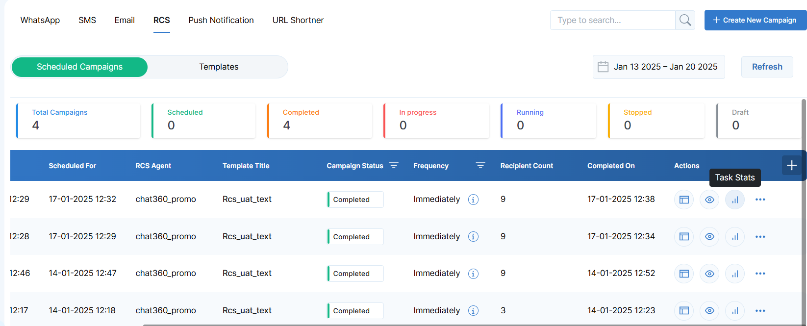 Configuring an RCS Channel