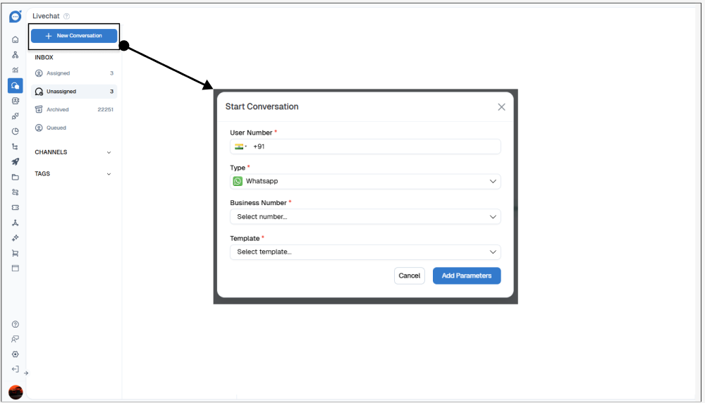 Sending Message Template