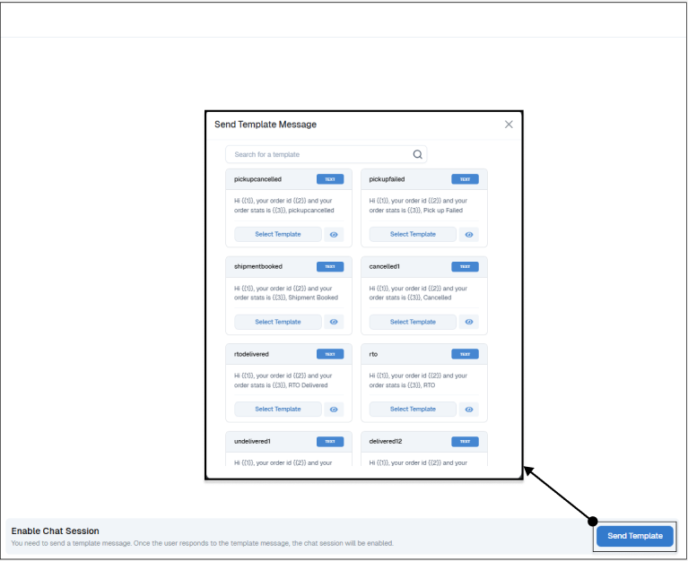 Sending Message Template